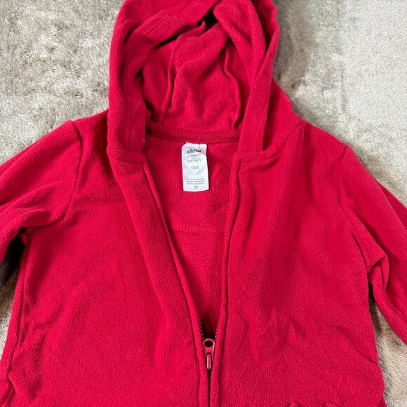 OSHKOSH B'GOSH Girls 1/4 Zip Colorful Fleece & Carters Zip up Hoodie SIZE 18M - Picture 2 of 15